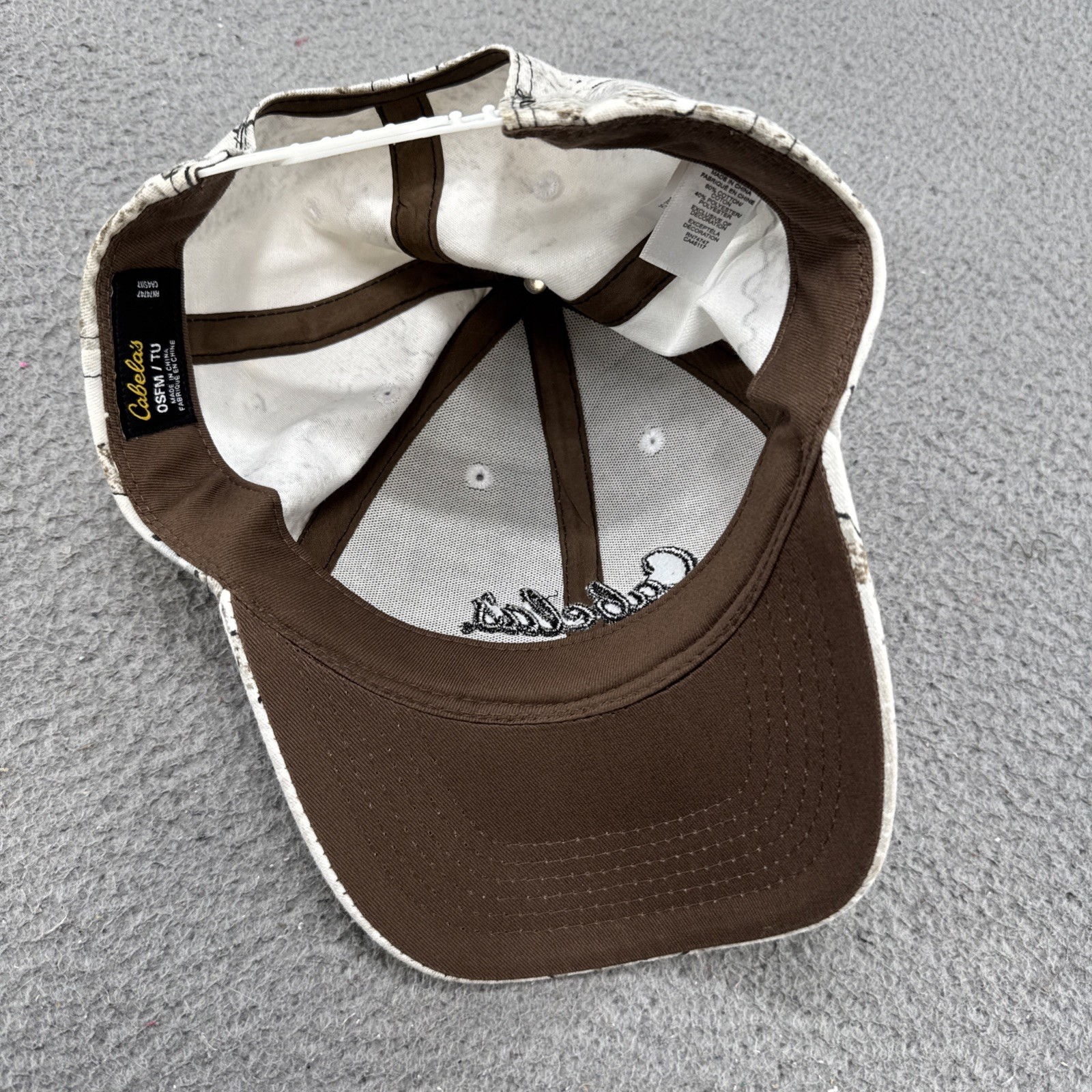Cabela’s Outfitters Camo Tundra White Adjustable Cap Hat Hunting