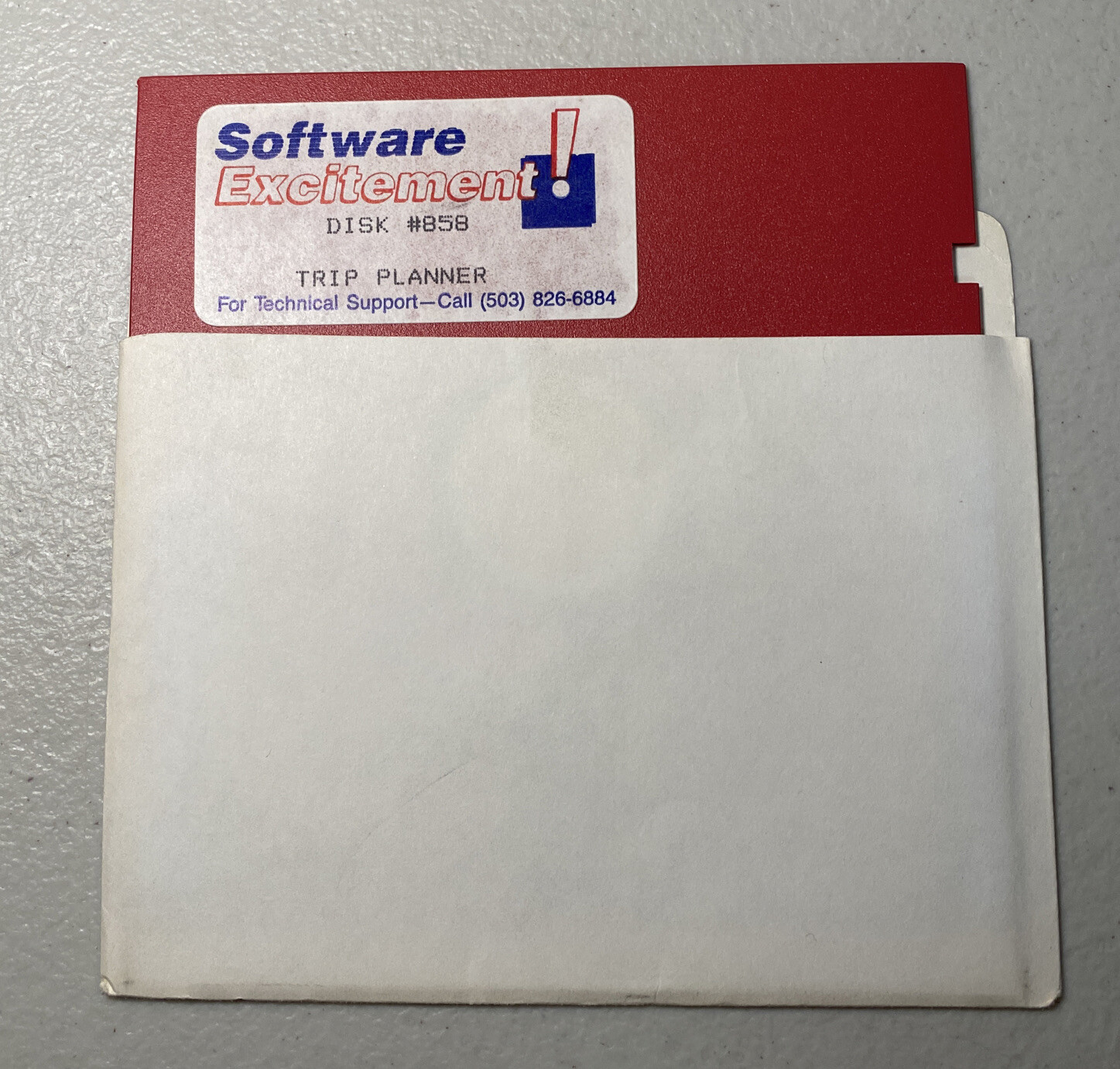 IBM Tandy Software Excitement! Disk #858 Trip Planner 5.25”