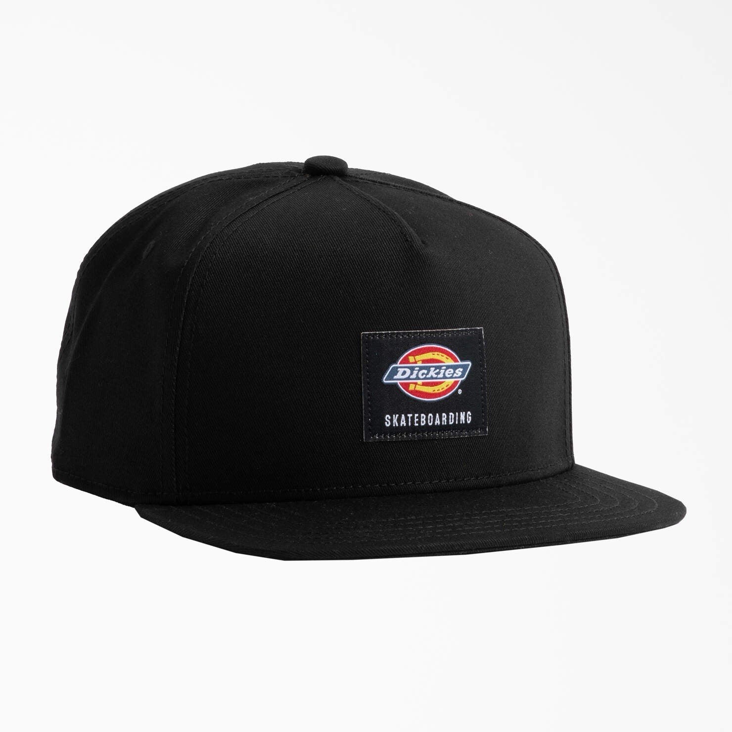 DICKIES SKATEBOARDING MID FLAT BRIM SNAPBACK CAP HAT BLACK