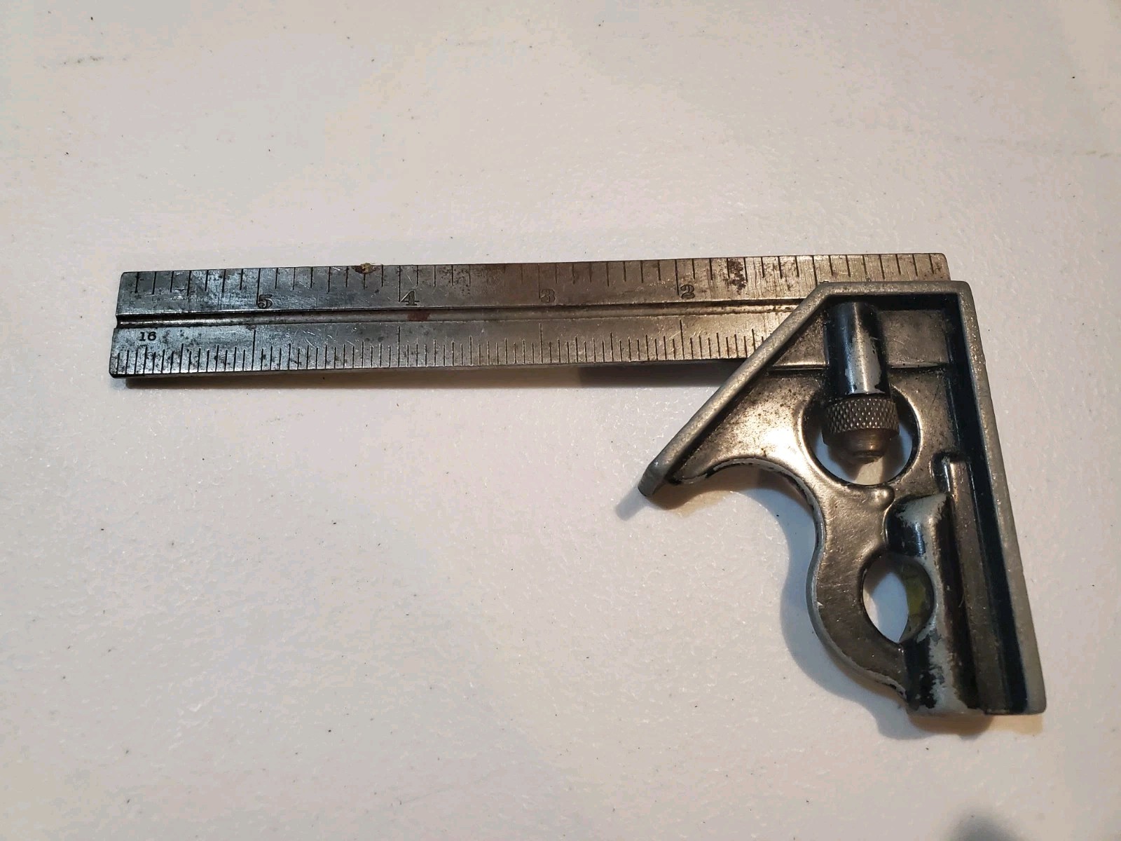 UNION TOOL COMPANY 6" HARDENED MACHINIST COMBINATION SQUARE W LEVEL-USA made