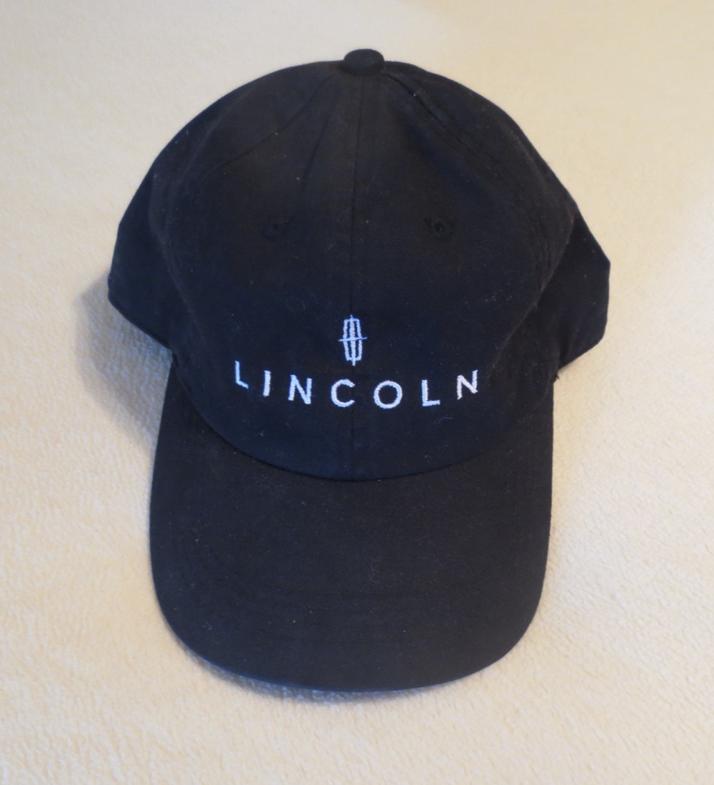 LINCOLN CAR BASEBALL STYLE HAT CAP BLACK VINTAGE QUALITY "AHEAD" BRAND EXCELLENT