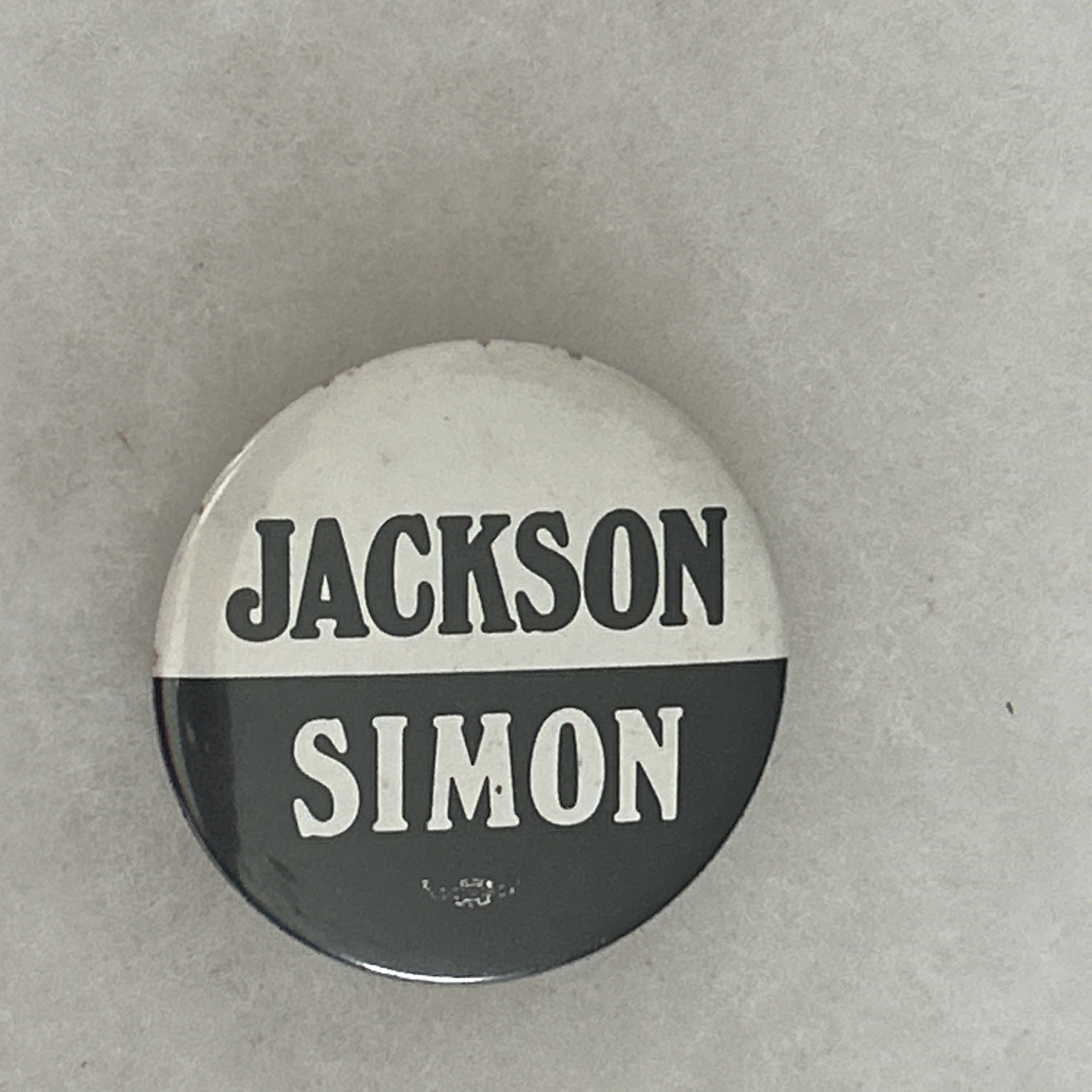 JACKSON SIMON hopeful ticket  1 1/2” pinback button pin