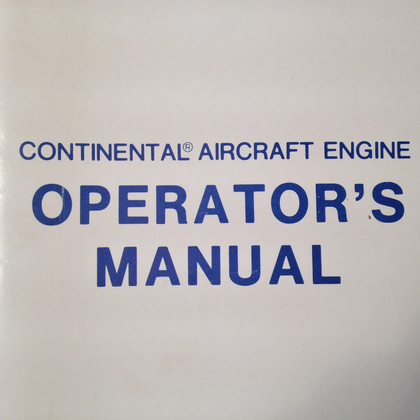 Continental GTSIO-520-H Engine Operator's Manual