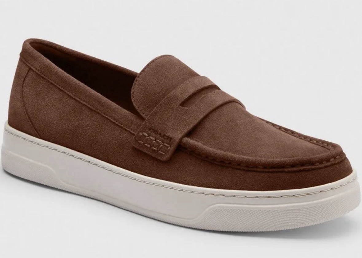 Coach Hybrid Suede  Loafer Men's Shoes Size 7D  11D  11.5D  Saddle NEW w/ Box