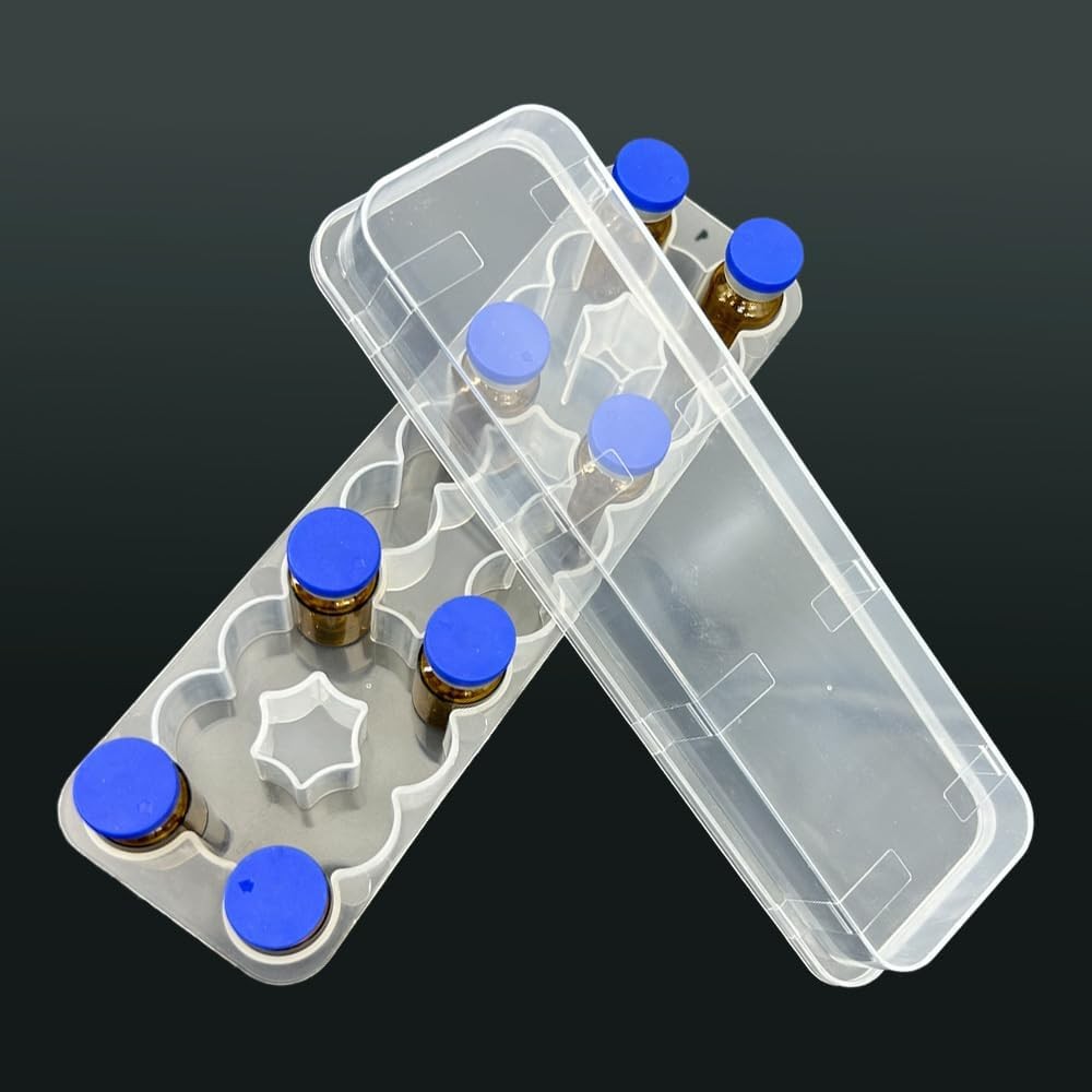 Space-Saving 24-Slot Vial Holder for Fridge – Stackable Peptide &