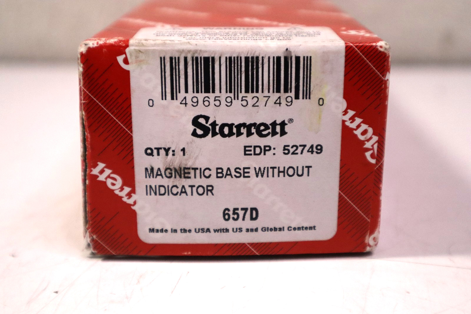 Starrett No. 657D Magnetic Base - Indicator Holder Tool W/O Indicator