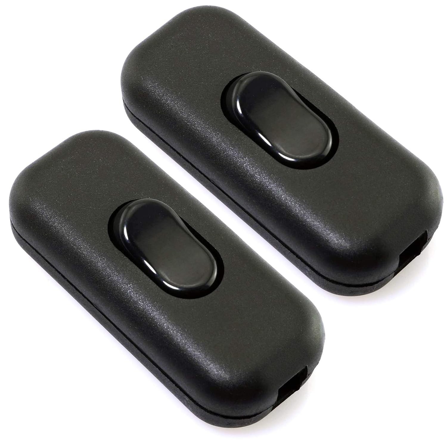 Compatible for Table Lamp and Fan Inline Cord Switch 2 Pack Black