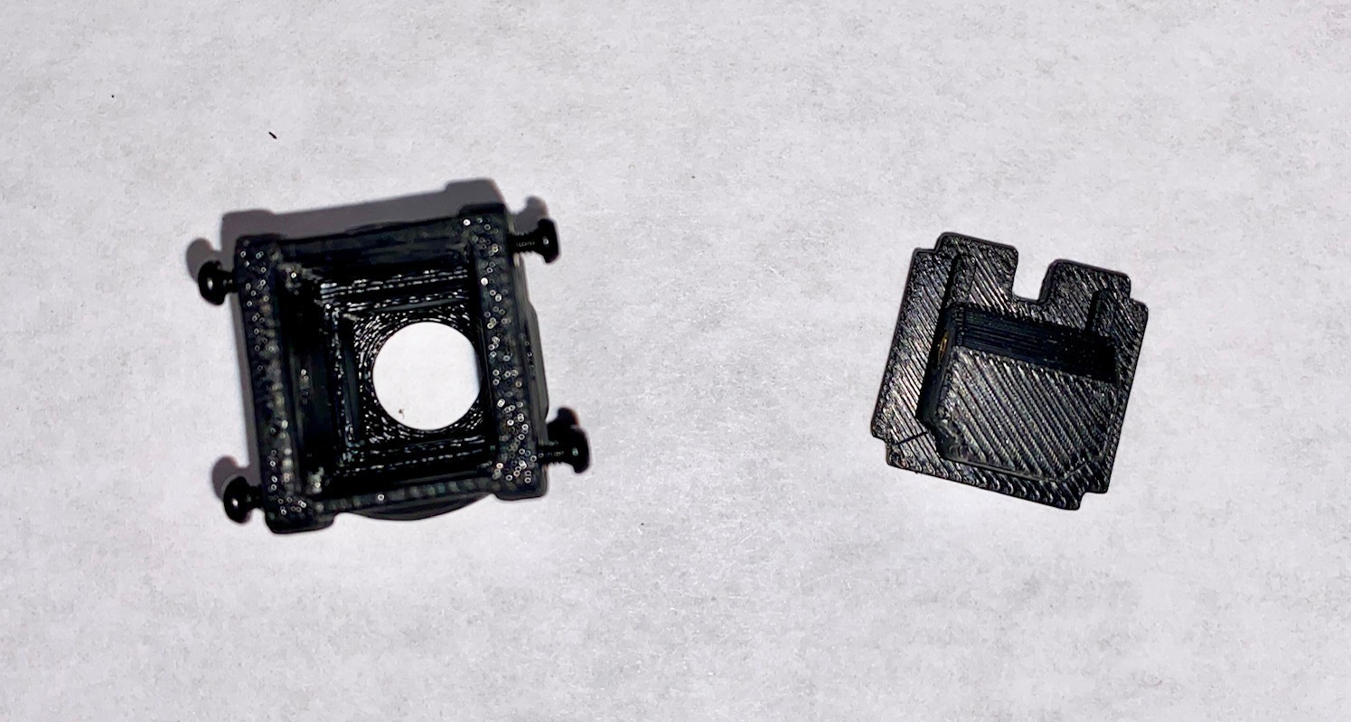 DJI O4 Air Unit Lite Protective Case + 04 Pro-Style Cam Mount-3D-Printed ABS BLK