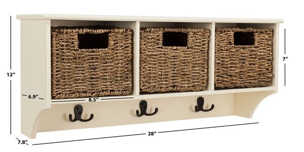 Safavieh FINLEY HANGING 3 BSKT WALL RAC, Reduced Price 2172725425 HAC5700C