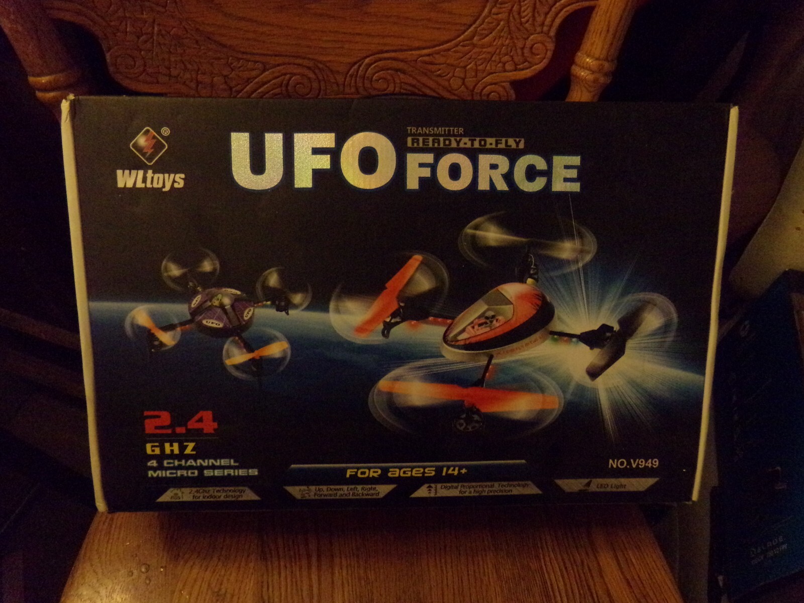 DRONE QUAD COPTER UFO FORCE 2.4 GHZ black