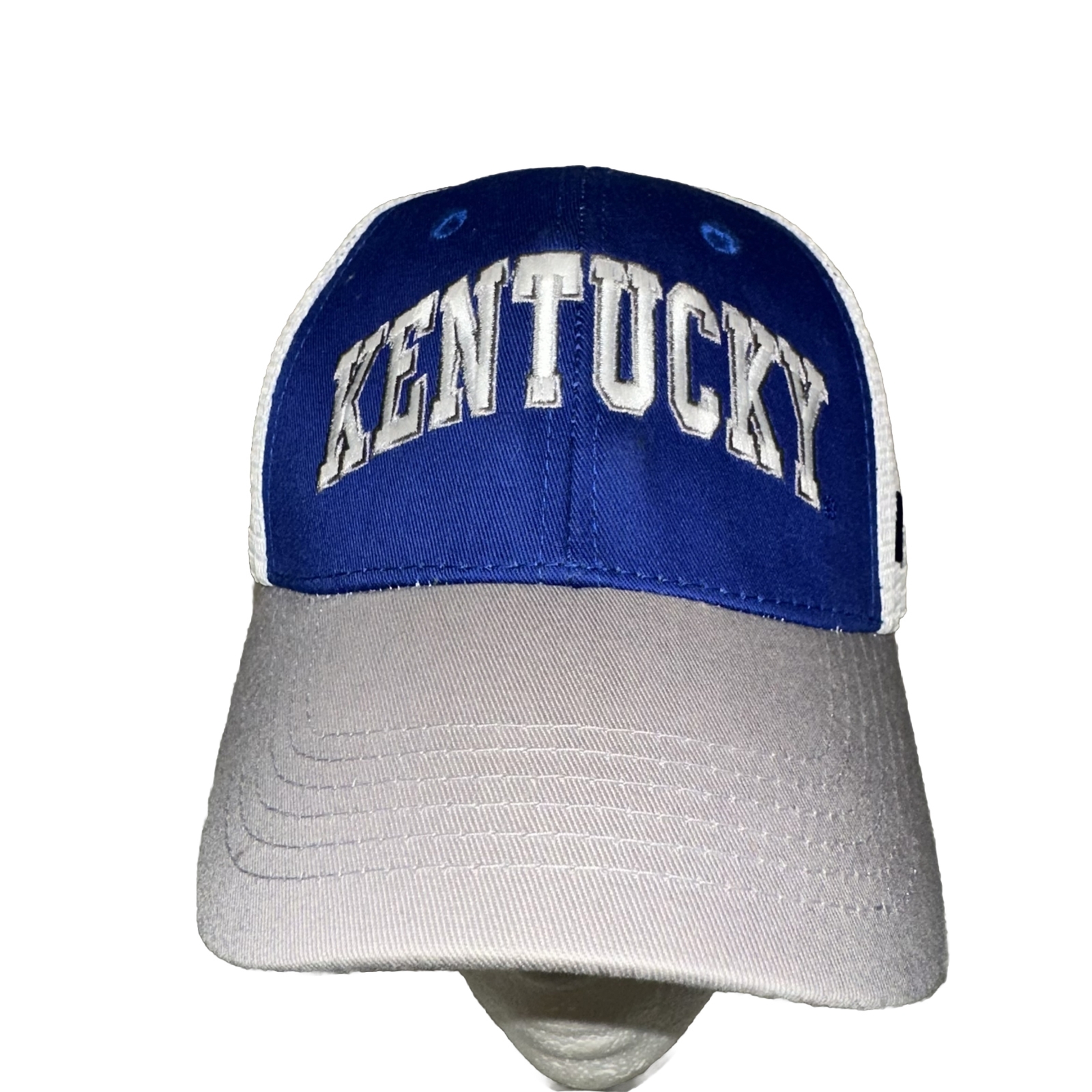 Kentucky Royal Blue White Gray Trucker Hat Cap Snapback Russell