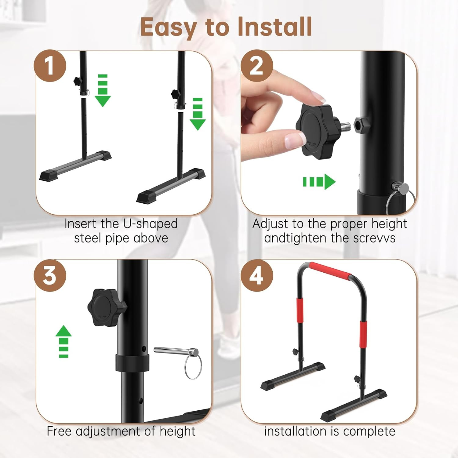 Adjustable Walking Pad Handle Only, 19.7 Inch Wide, 44 Inch Max Height