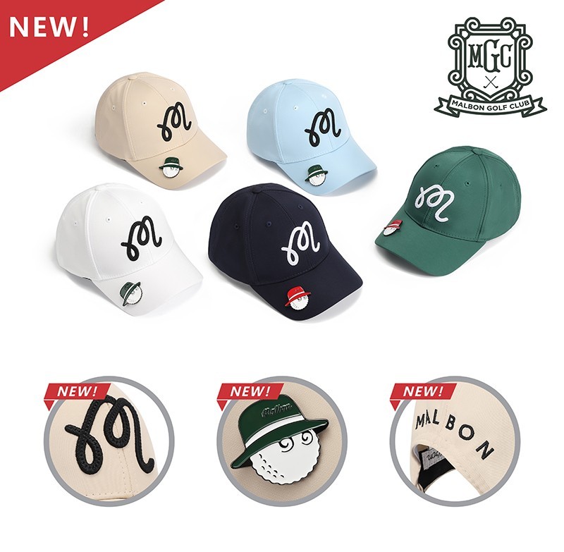 Malbon MGC Embroidered M Logo Golf Cap Lightweight Casual Outdoor Baseball Hat