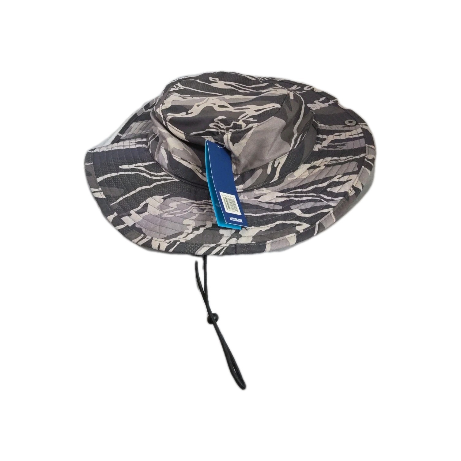 MISSION Cooling Bucket Hat: Wide Brimmed - Gray Camouflage - Cooling Hat