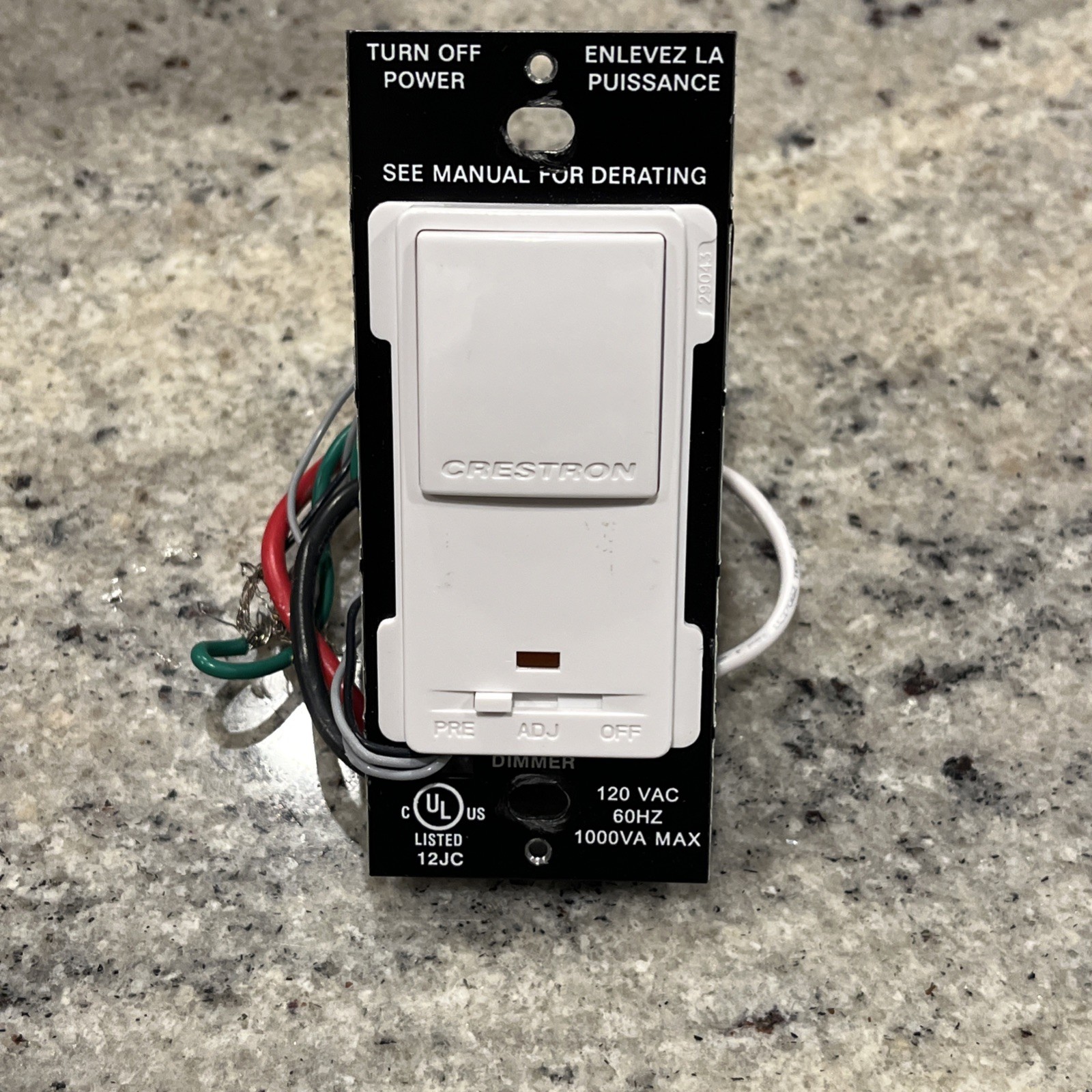 Crestron CLW-DIM1W-S White Dimmer