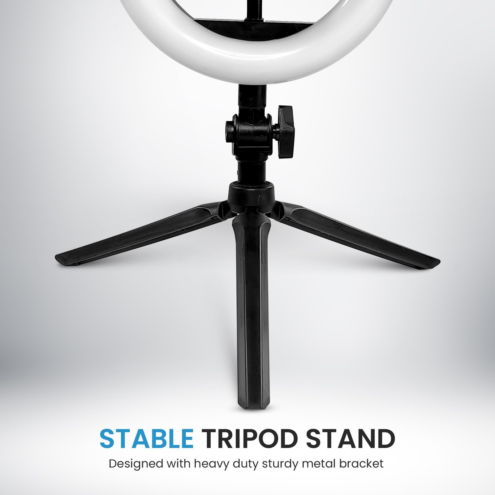 iDance LED Ring Light with Stand, 8", Portable Desk Ring Light with Cell...