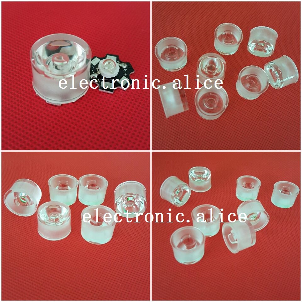15 30 60 90 120 Degree Waterproof led Lens for 1W 3W 5W Hight Power LED