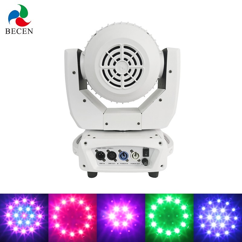 US Aura White 19 LED Moving Head Lights 4IN1 15W Wash Zoom DMX DJ Stage Lighting