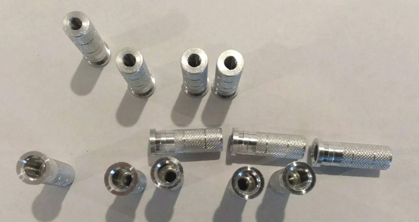 Crossbow Bolt Aluminum Threaded Inserts Field Points Broadhead 7.6mm ID