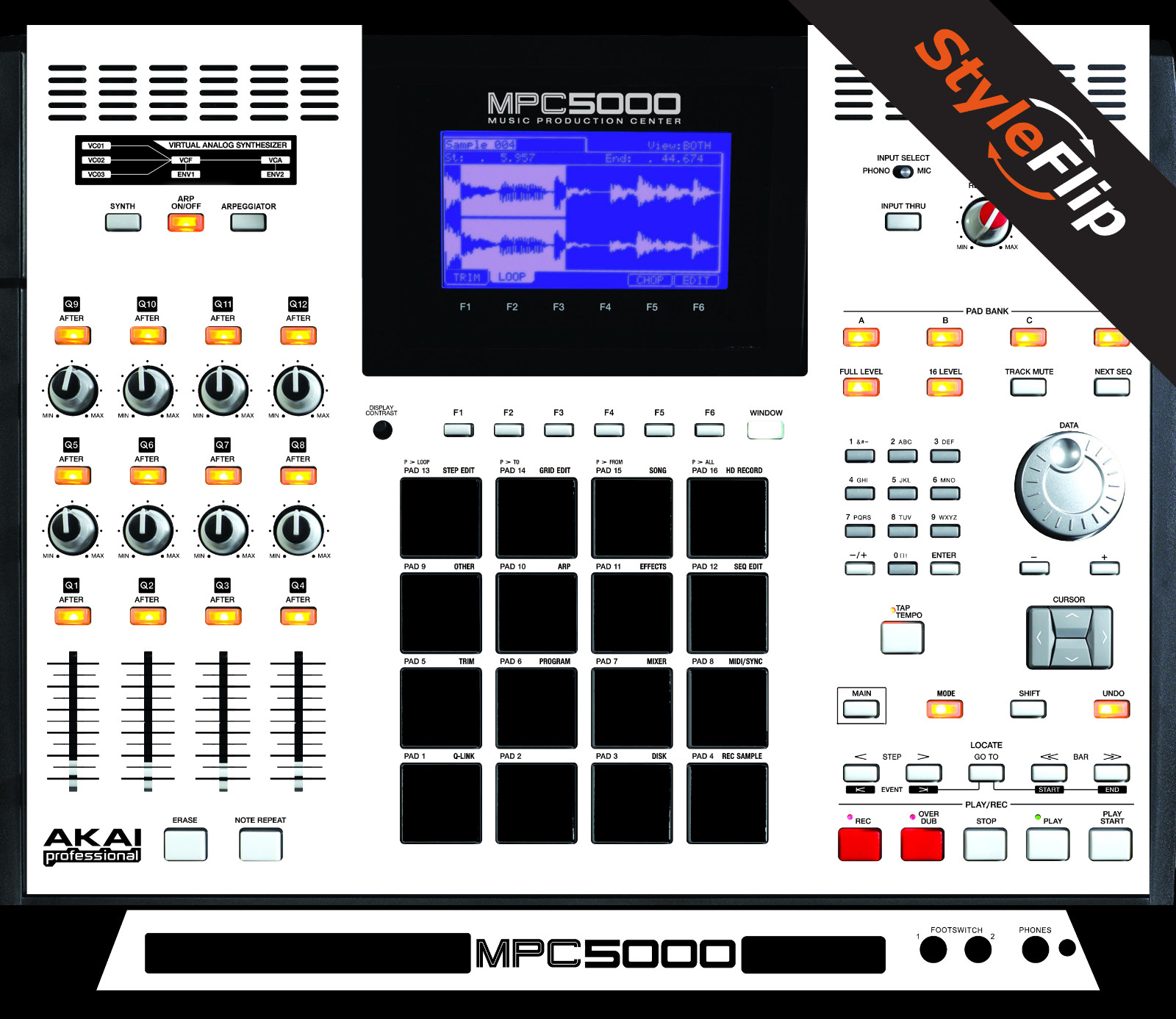 Akai MPC 5000 | White Color | Protective Decal | StyleFlip Skins
