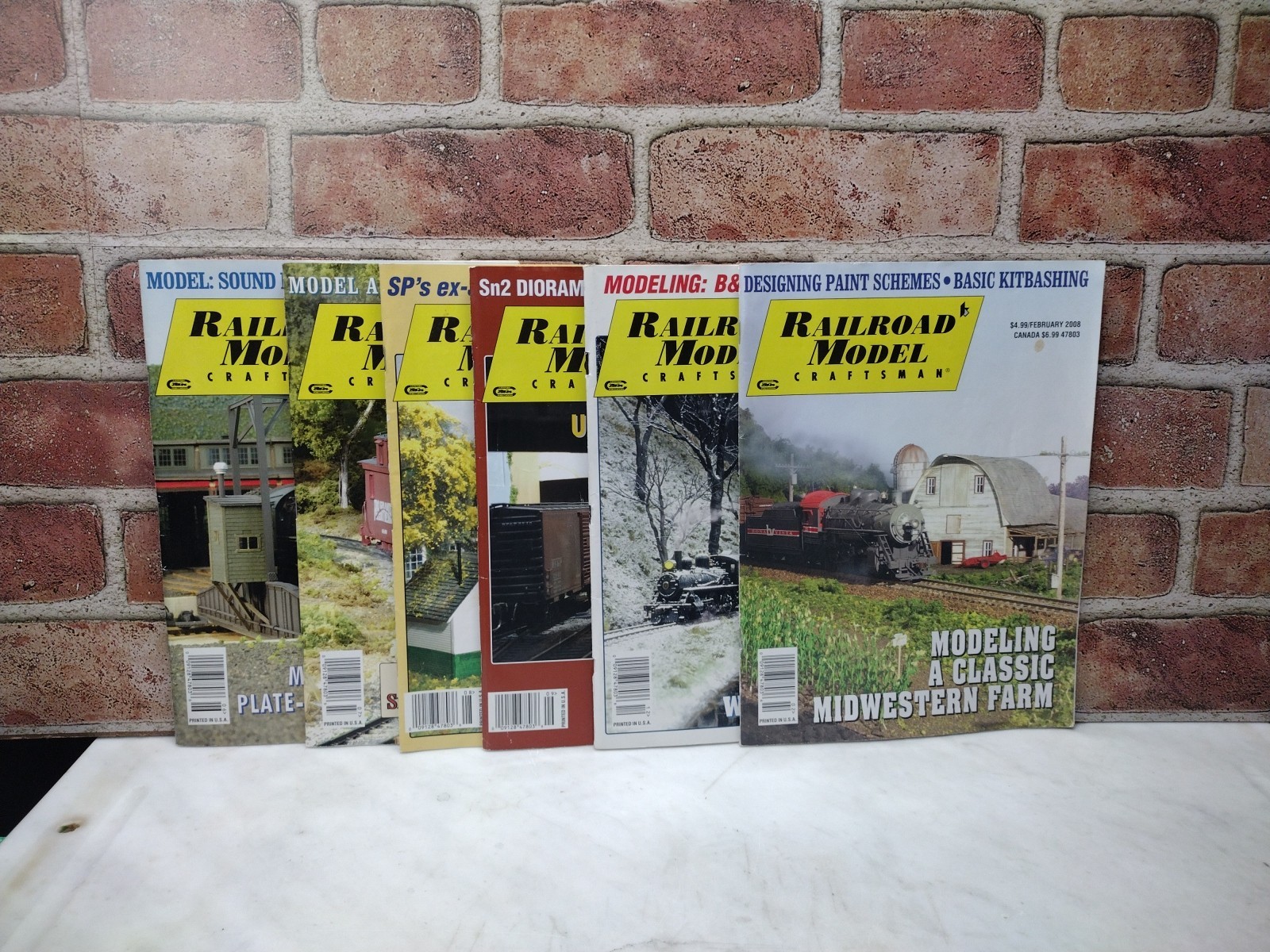 Lot of 6 - Railroad Model Craftsman Magazines - All From 2007-2008 - Train sets