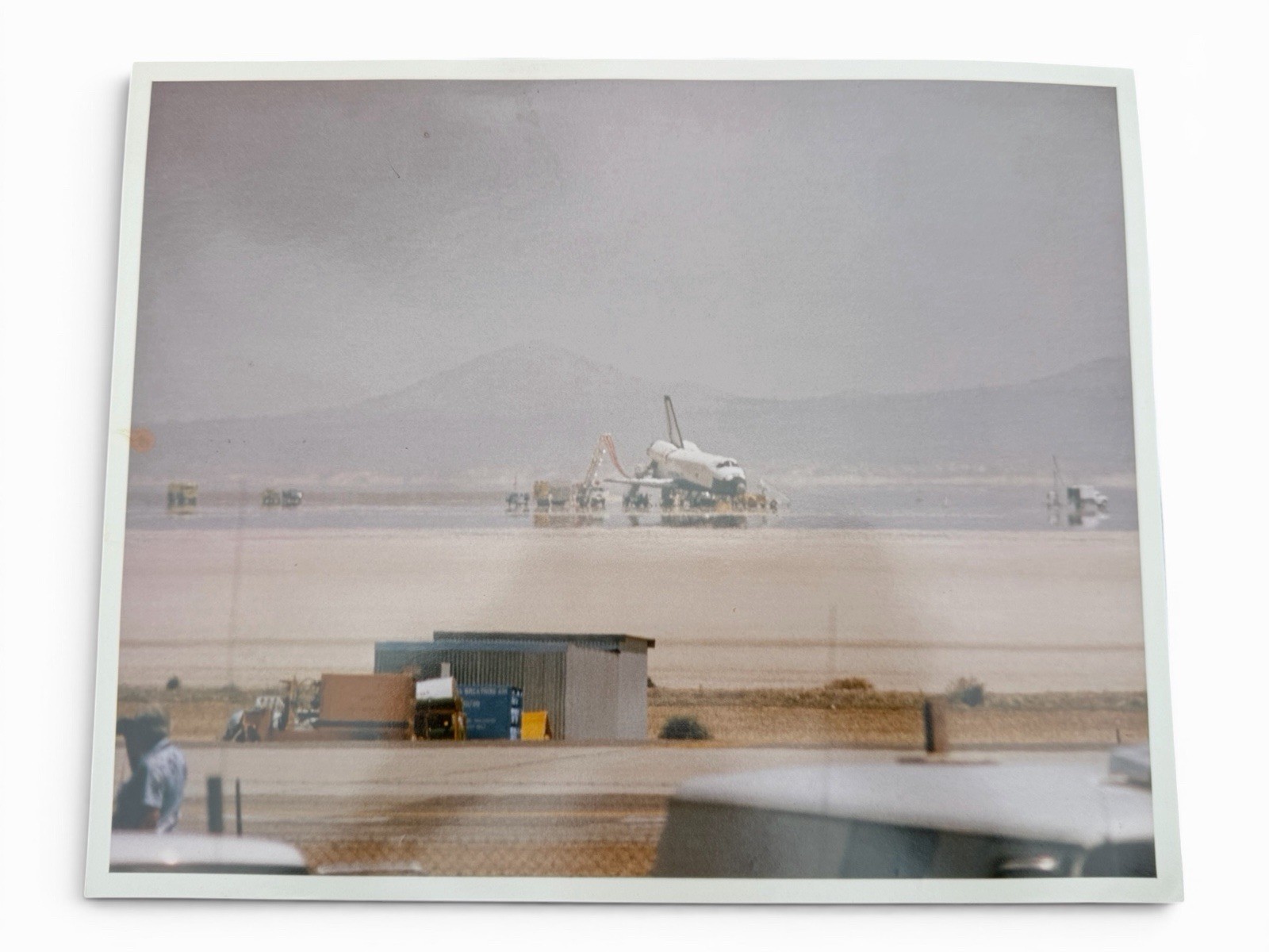 Vintage NASA Space Shuttle Landing Kodak Photo Edwards AFB 8x10 Photograph