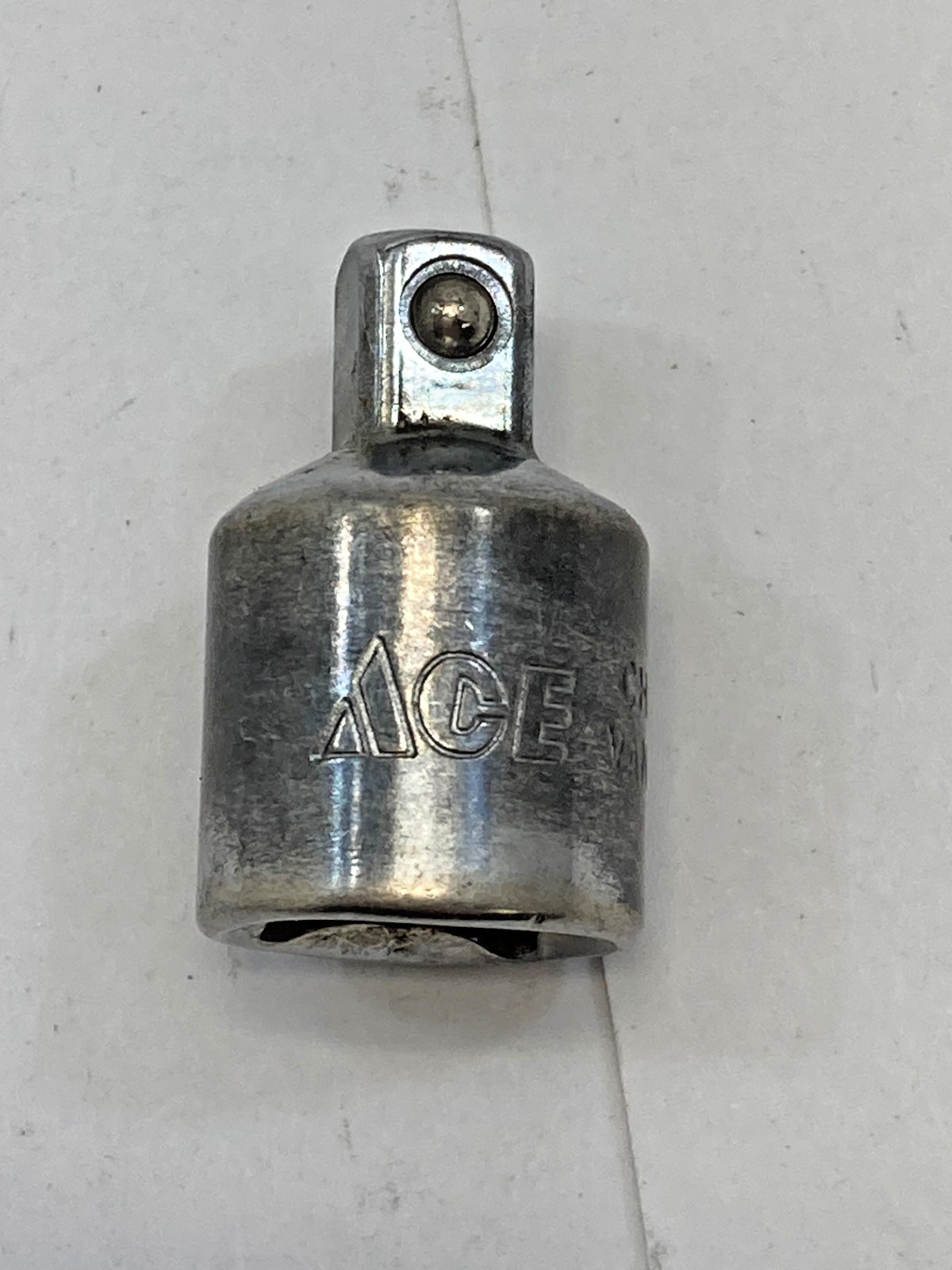 Ace ~  3/8" Drive x 1/4" Male Socket Adapter ~ Nice Used Tool