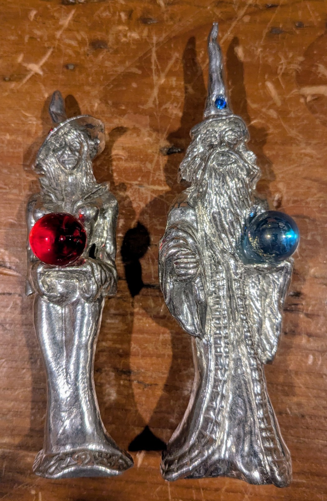 Pair Jeweled Pewter ? Magic Merlin Wizards Sorcerer Spellcaster Witch Harry Pott
