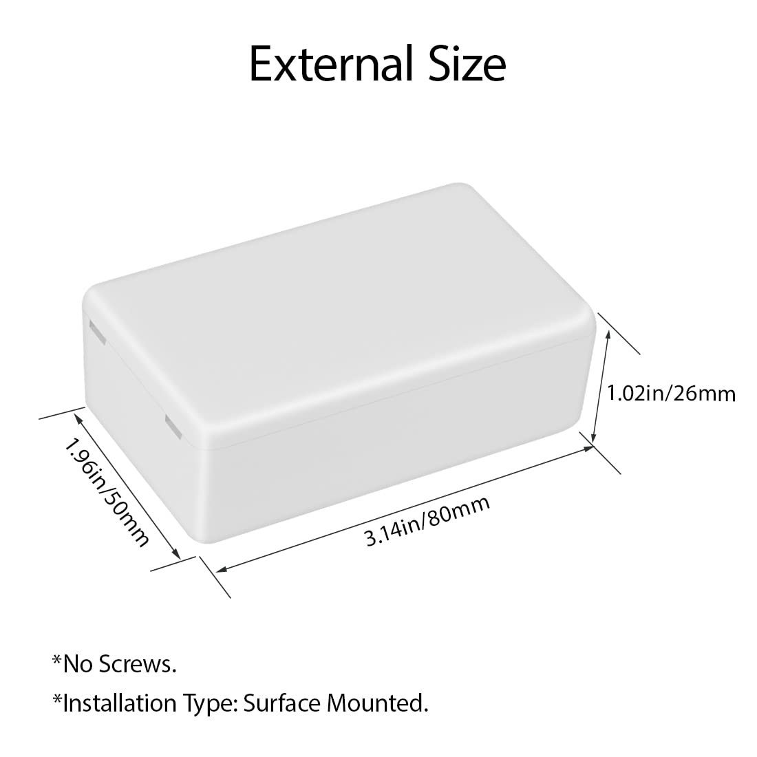 Project Box 5 Pieces ABS Plastic Electrical Project Case Small Junction Box for