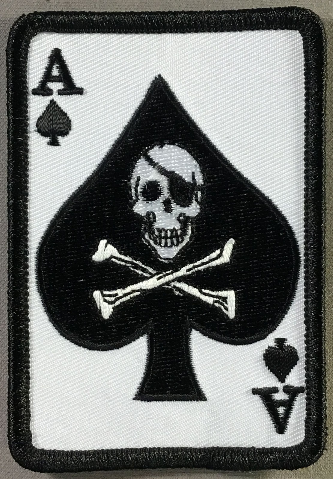 Ace of Spades Skull and Cross Bones death card patch
