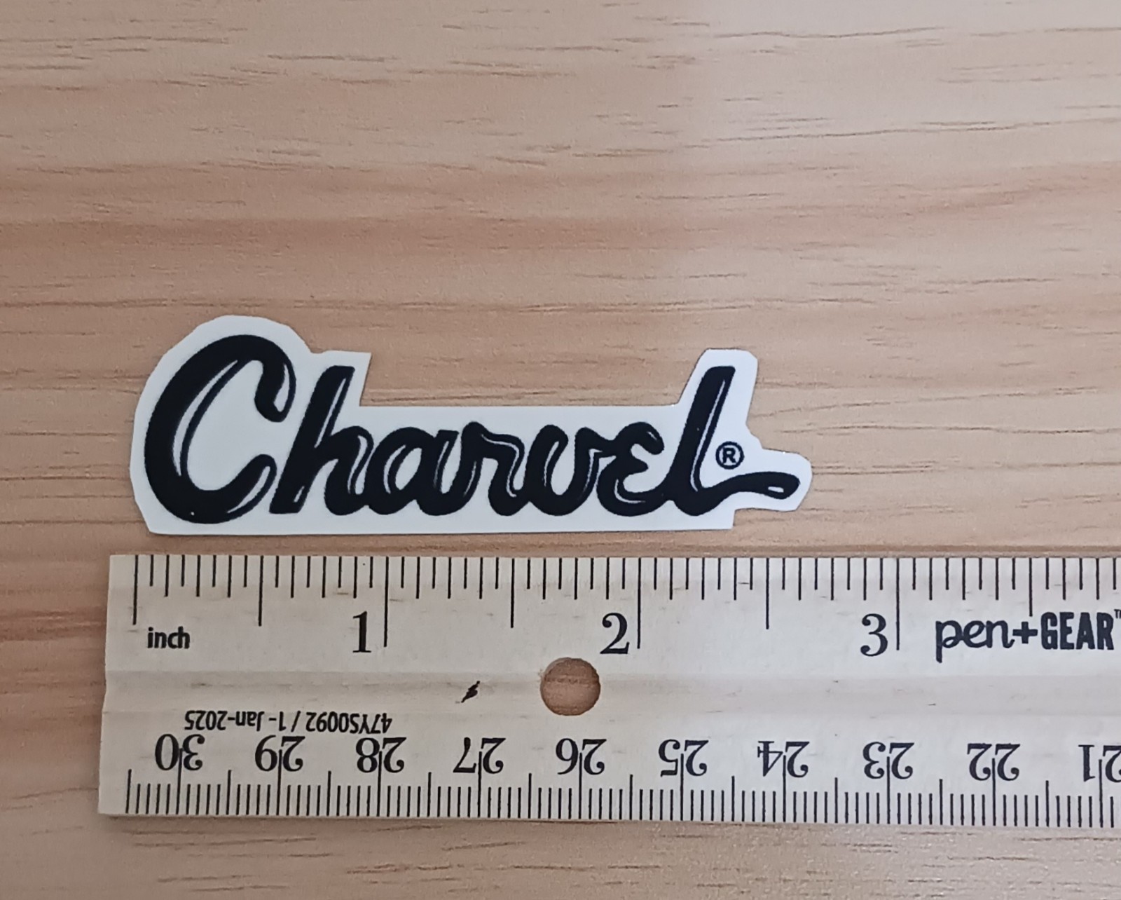 CHARVEL VINTAGE "TOOTHPASTE" STYLE HANDMADE WATERSLIDE DECAL PRE-CUT