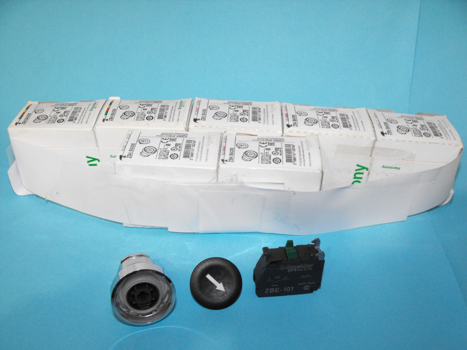 Schneider Electric.TELEMECANIQUE.ZB4BA335+ZBE101.Push Button.(LOT7PCS)NEW