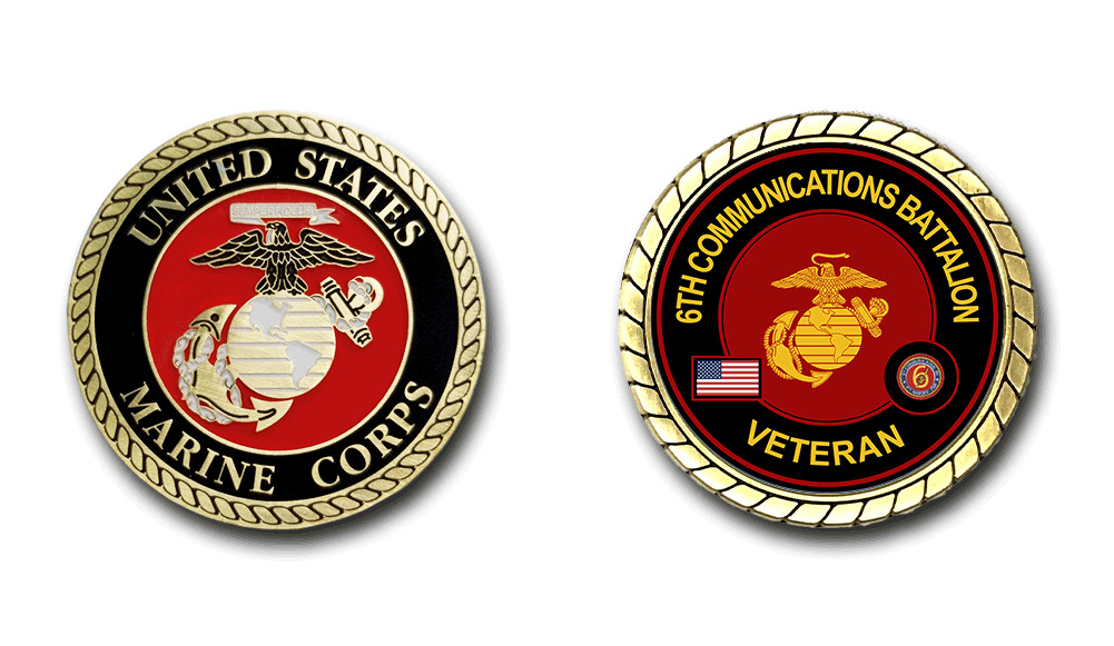 6th Communications Battalion Veteran Challenge Coin Officially Licensed