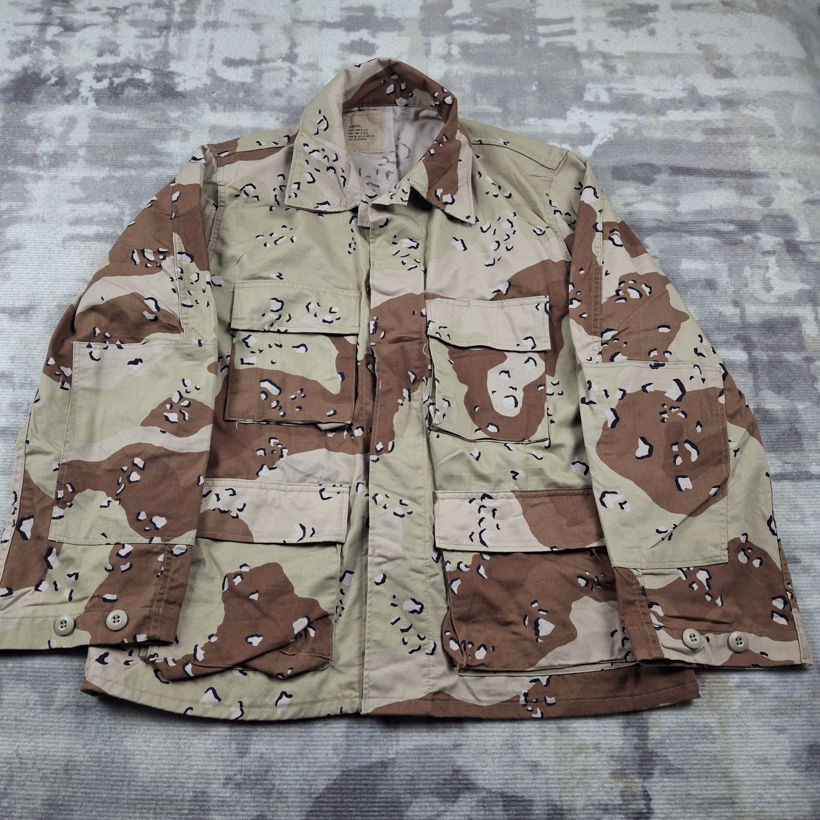 Vintage US Military 6 Color Chocolate Chip Desert Camo BDU Shirt Jacket...