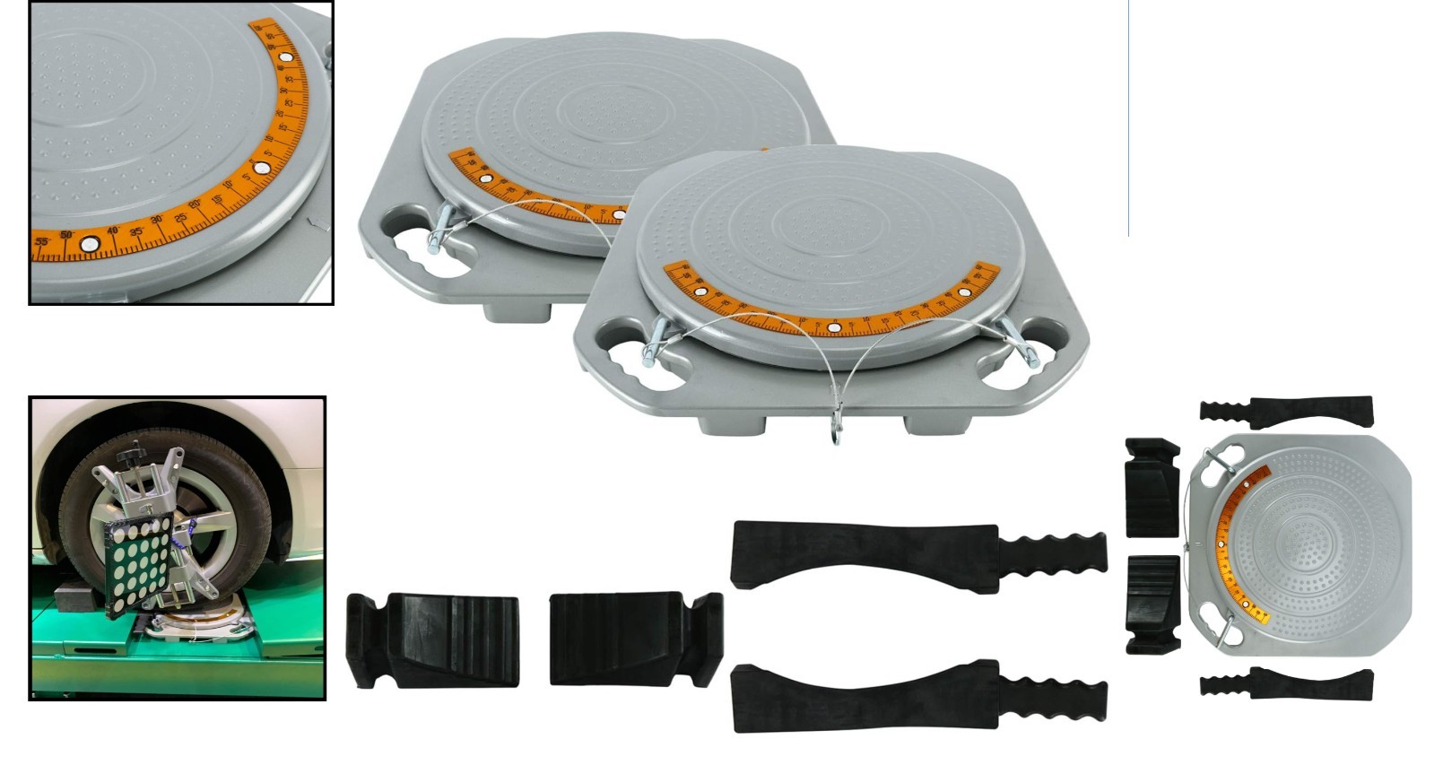 Pre-assembled Wheel Alignment Turn Plates for Accurate Vehicle Alignment