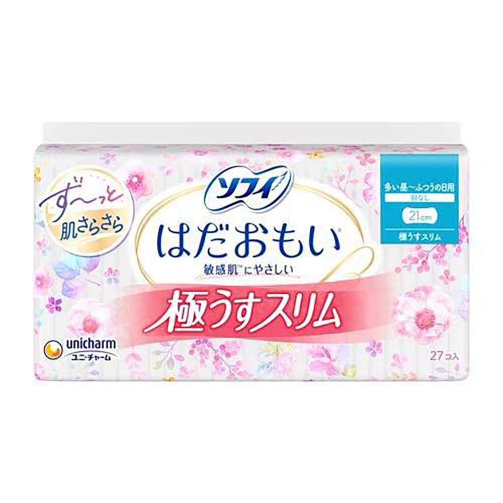 Unicharm Sofy Sensitive Skin 21cm Slim No Wing Sanitary Pad 27pcs