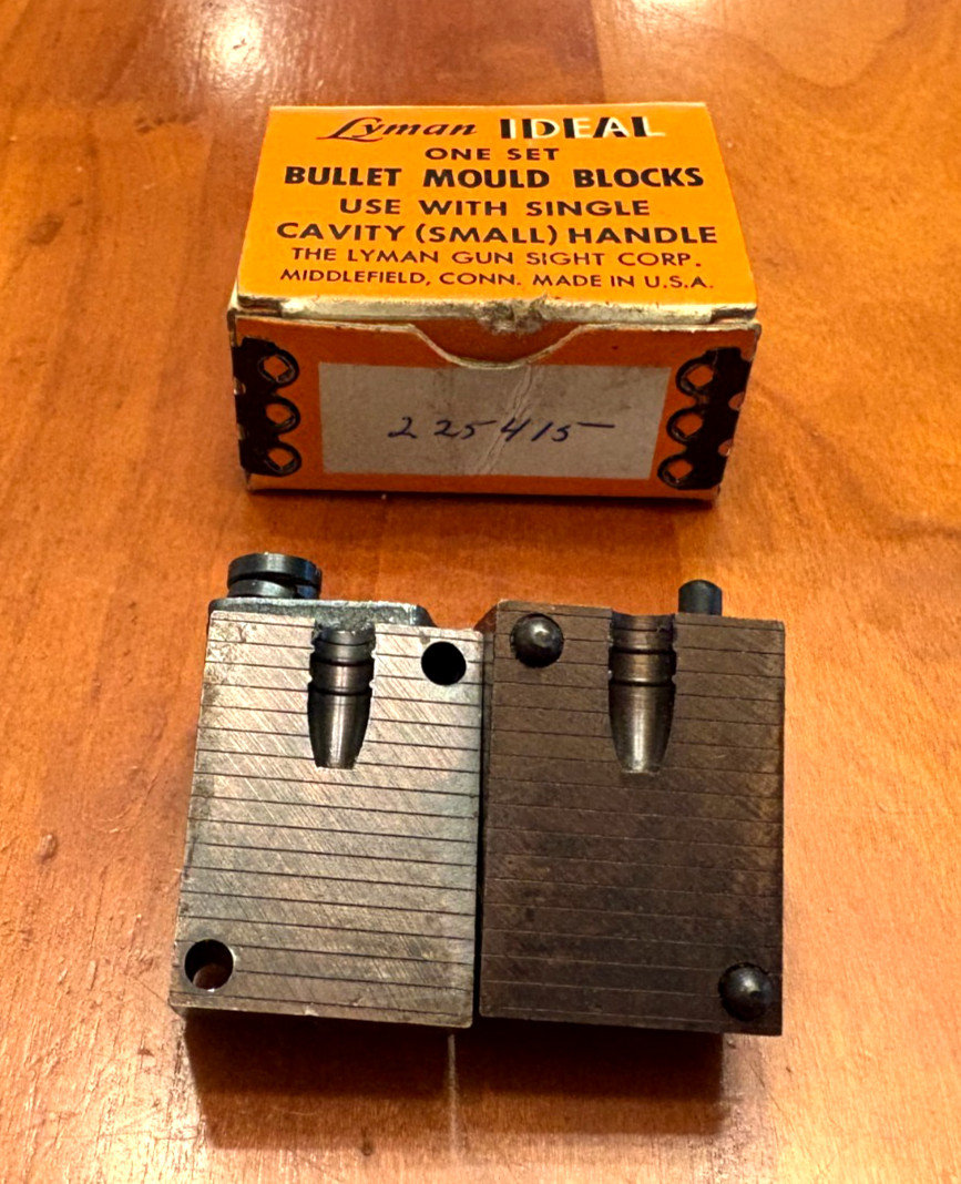 LYMAN IDEAL 225415 Single Cavity Bullet Mold .22 cal with Box Vintage