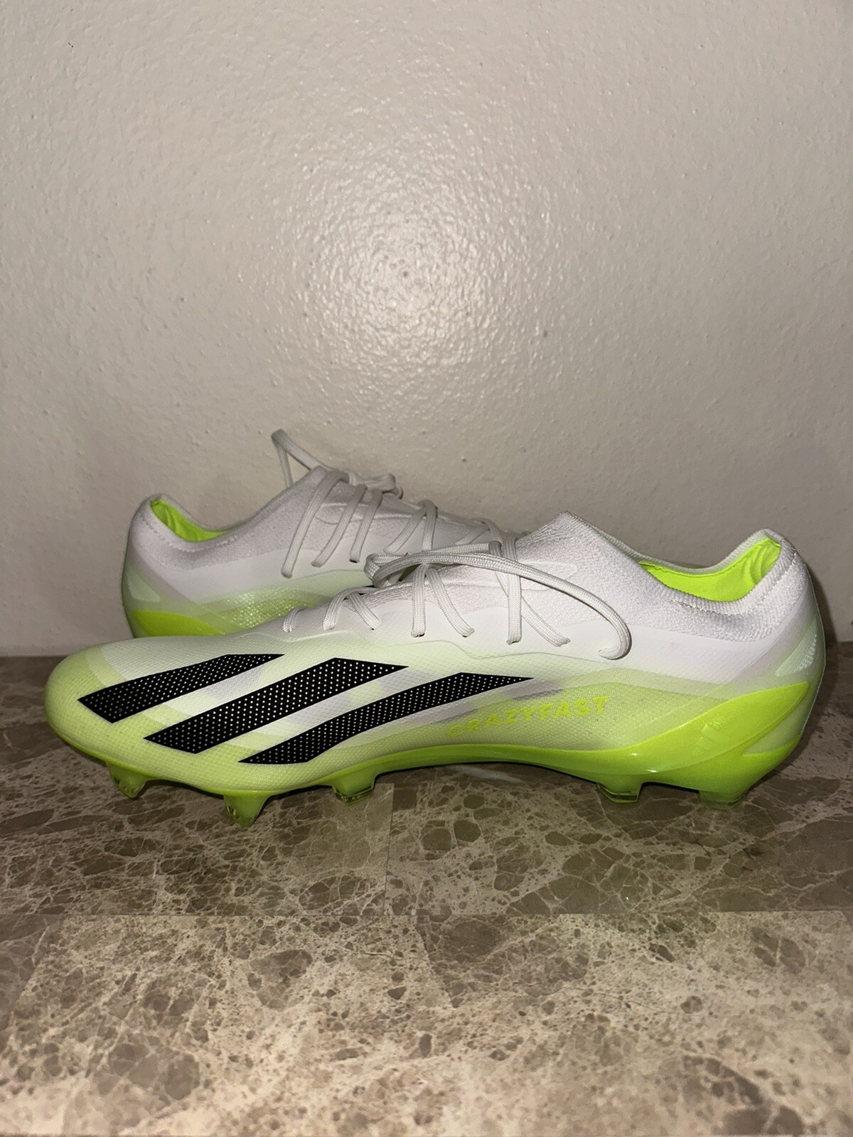 Adidas X Crazyfast.1 FG Lemon Green White Mens Soccer Cleats HQ4516 Size 11.5