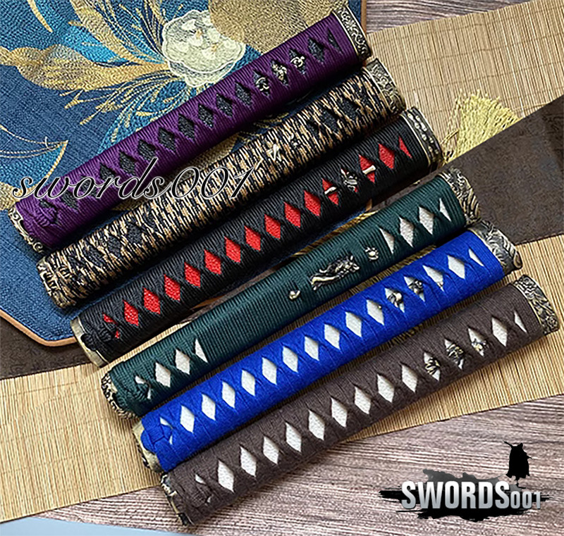 10.2 In Tsuka Handle Brass Koshirae Genuine Rayskin For Japanese Katana Sword