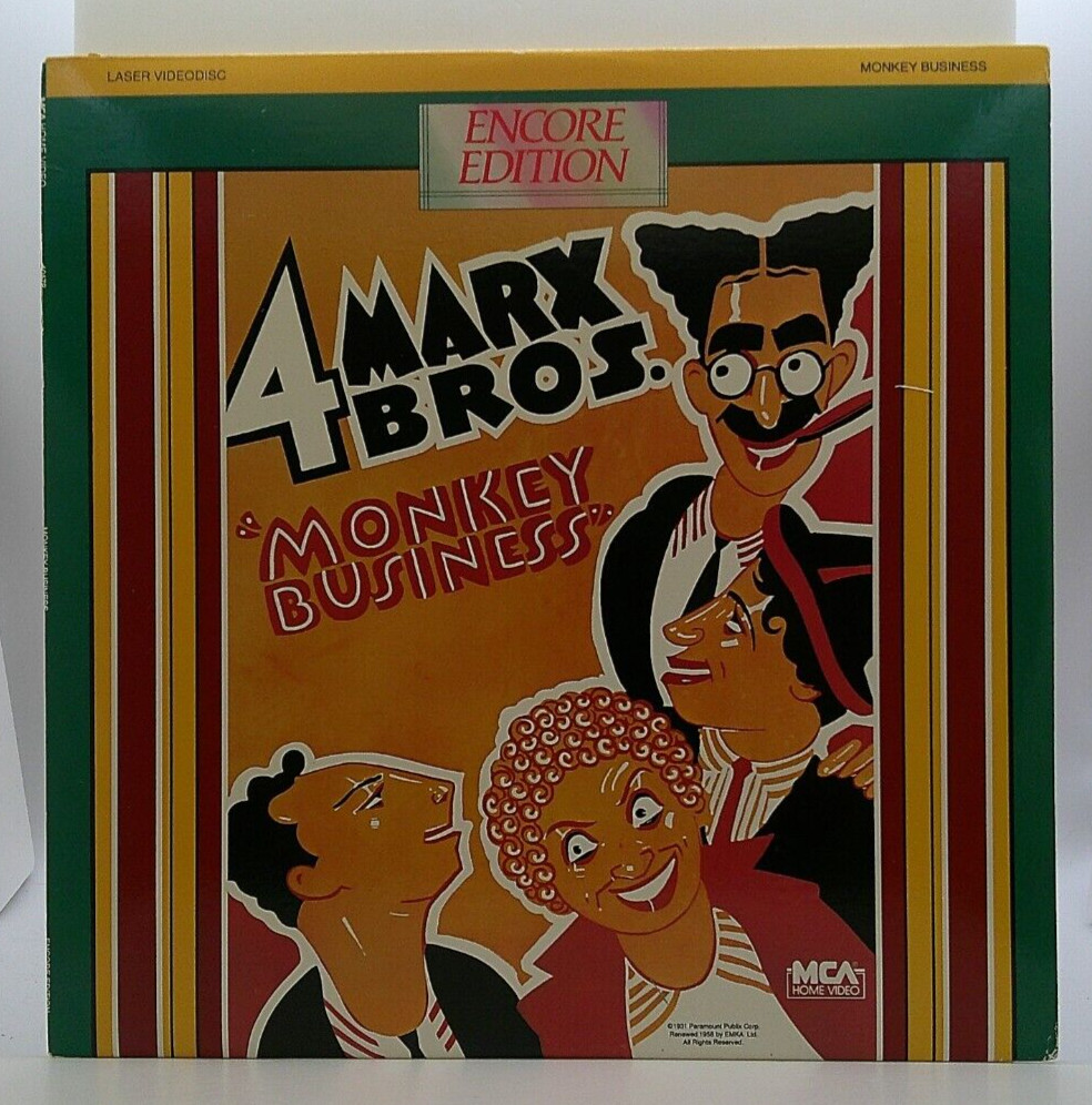 MONKEY BUSINESS (1931) 1987 MCA HOME VIDEO ENCORE EDITION THE MARX BROTHERS