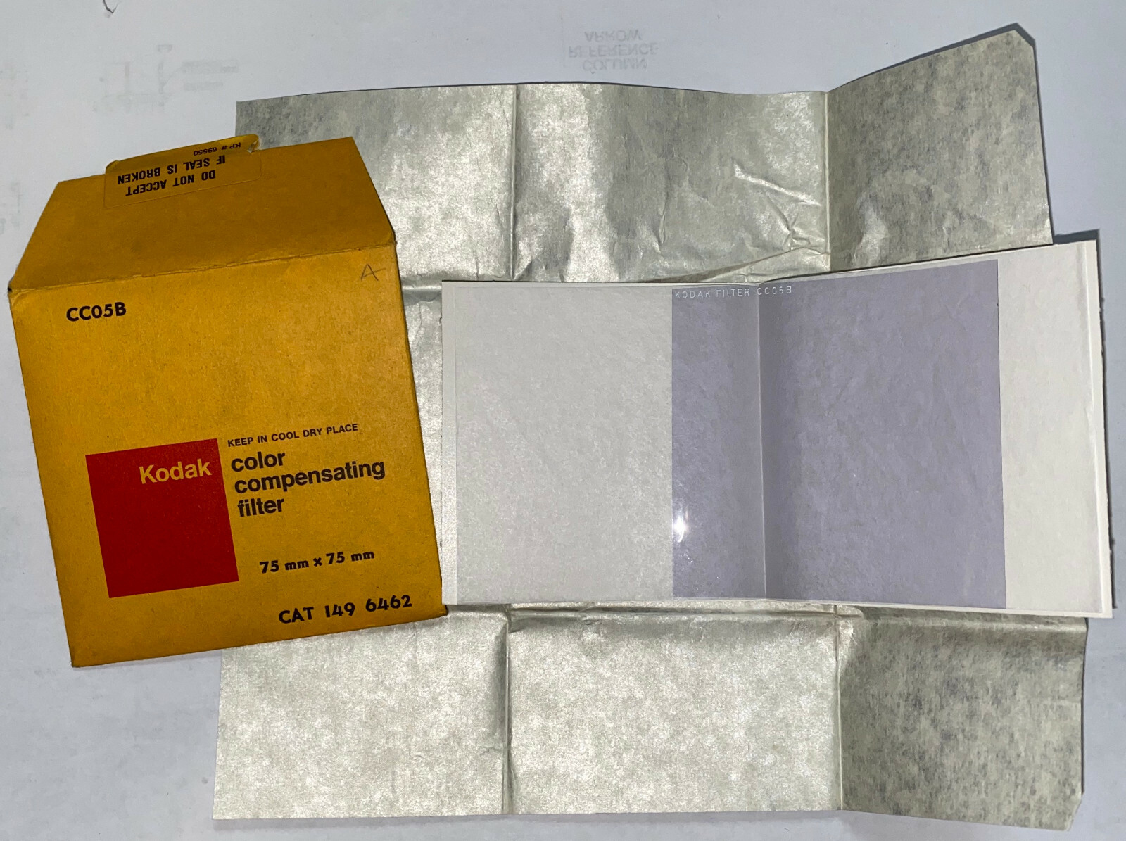 KODAK COLOR COMPENSATING GELATIN FILTER NO.CC05B 3" Square