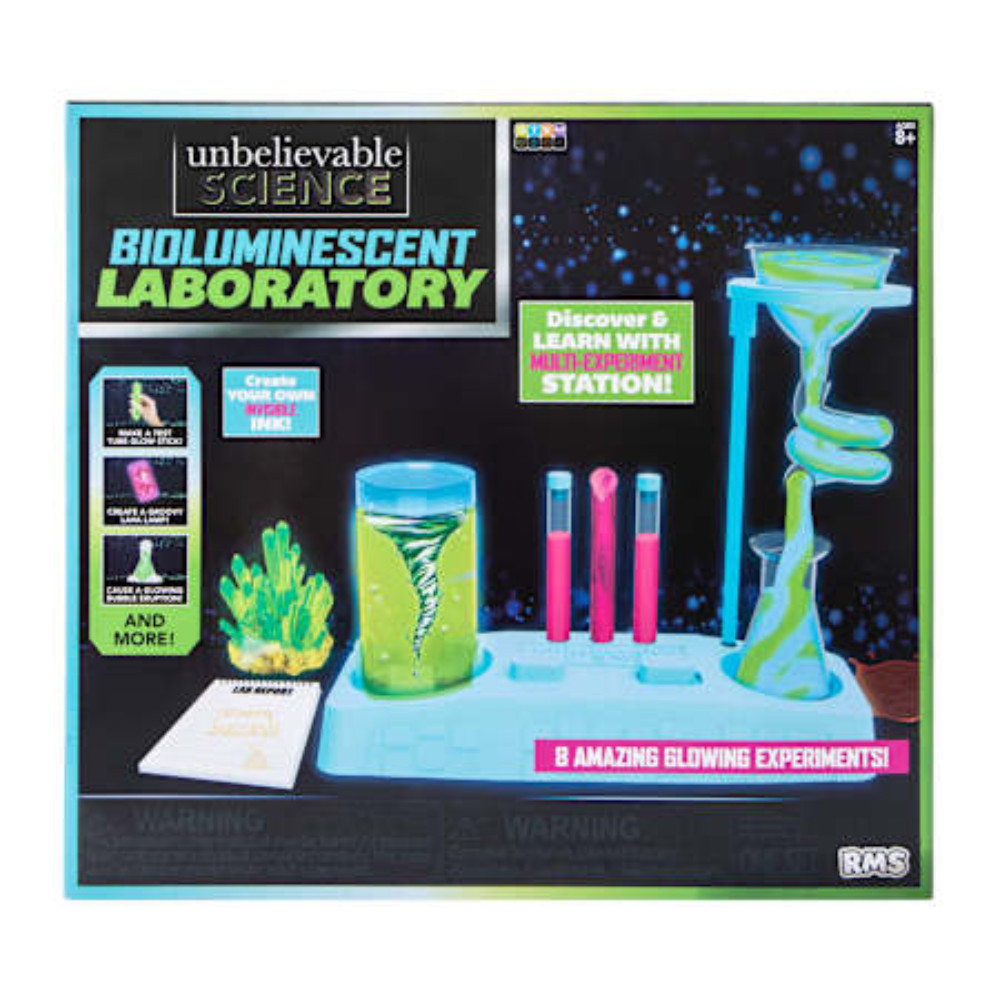 Unbelievable Science Bioluminescent Laboratory Set Toy RMS Glowing Experiments