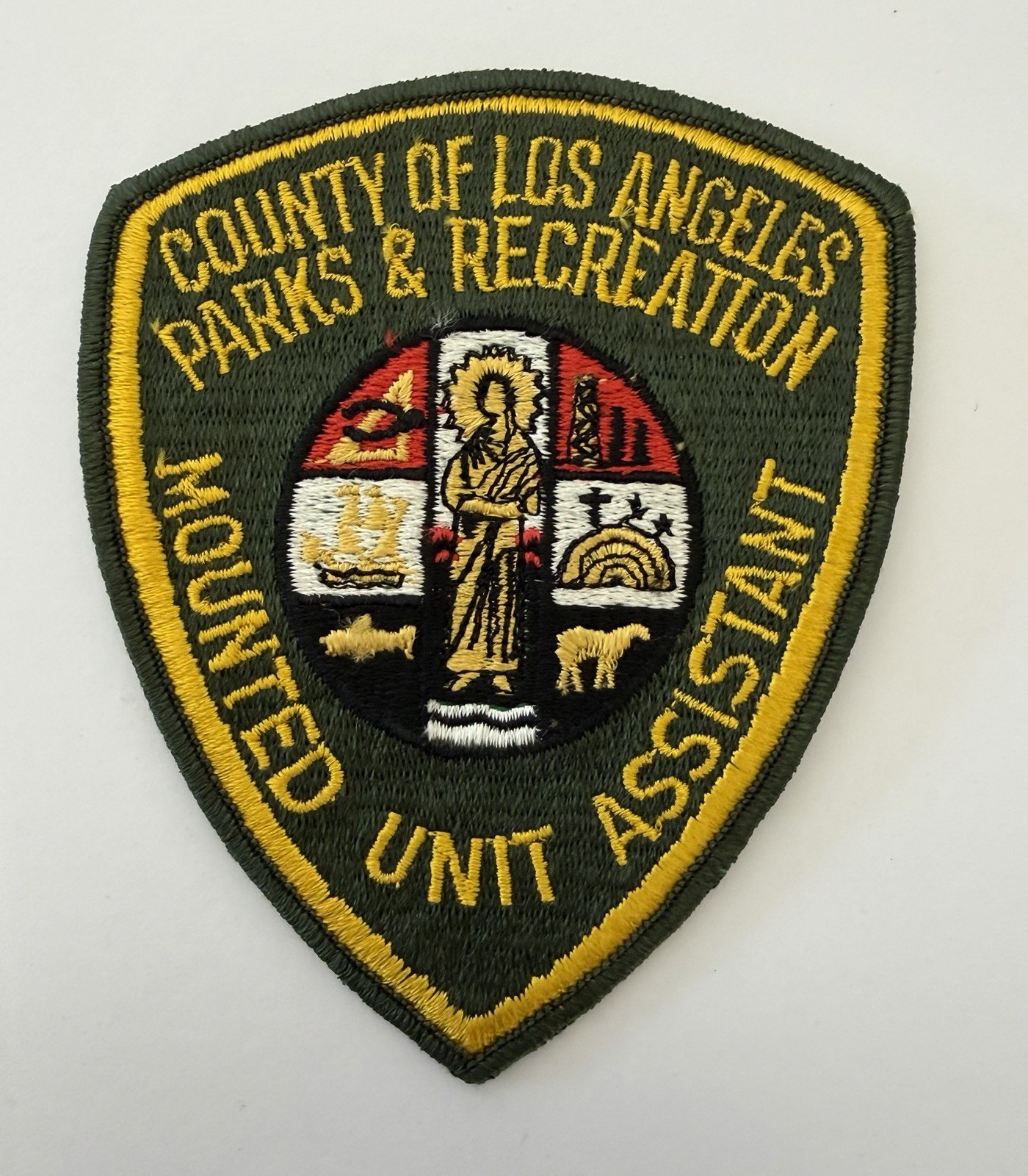 CALIFORNIA LOS ANGELES COUNTY PARKS & REC MOUNTED UNIT ASSISTANT PATCH #D26