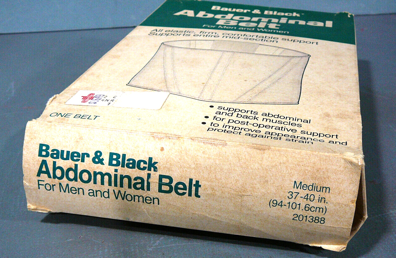 Vintage Bauer & Black Abdominal Belt, Size Medium