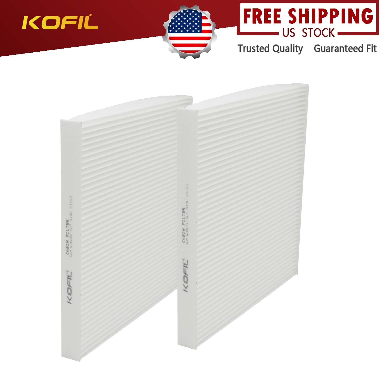2Set-ABP N10G 91559 Cabin Air Filter fit for Freightliner Cascadia