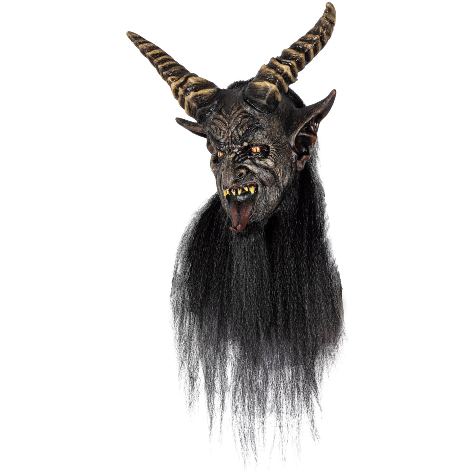 Ghoulish Productions The Krampen Adult Latex Mask-Neck Horror Dark Holiday Demon