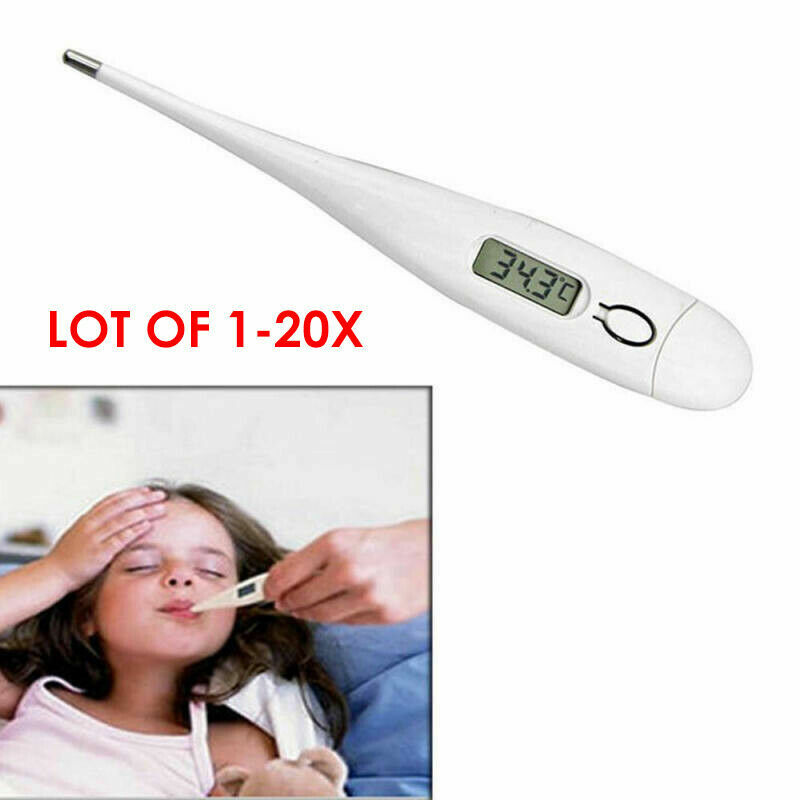 Digital Thermometer With Beeper 1 Minute Readout LCD (Pack Of 3 Thermometers)