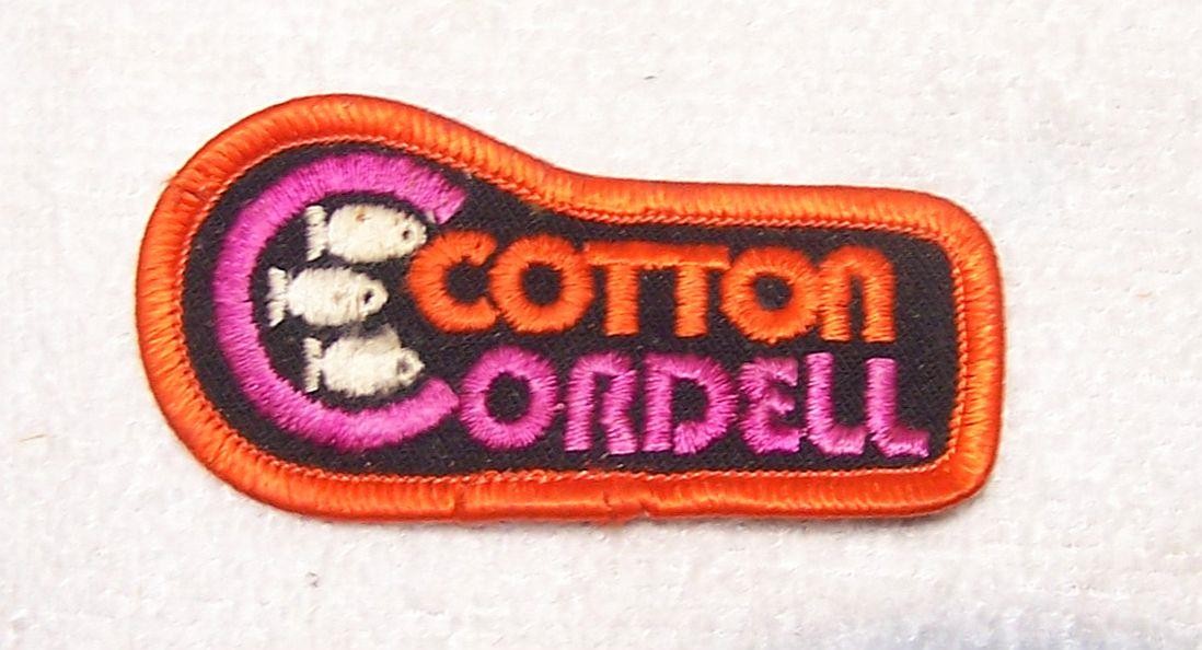 VINTAGE "COTTON CORDELL" Fishing Lures Patch "MINT" Free Shipping