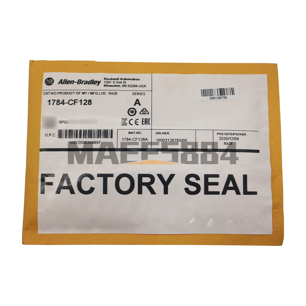 NEW Allen-Bradley 1784-CF128 Ser A Industrial CompactFlash Card 128MB RevE01