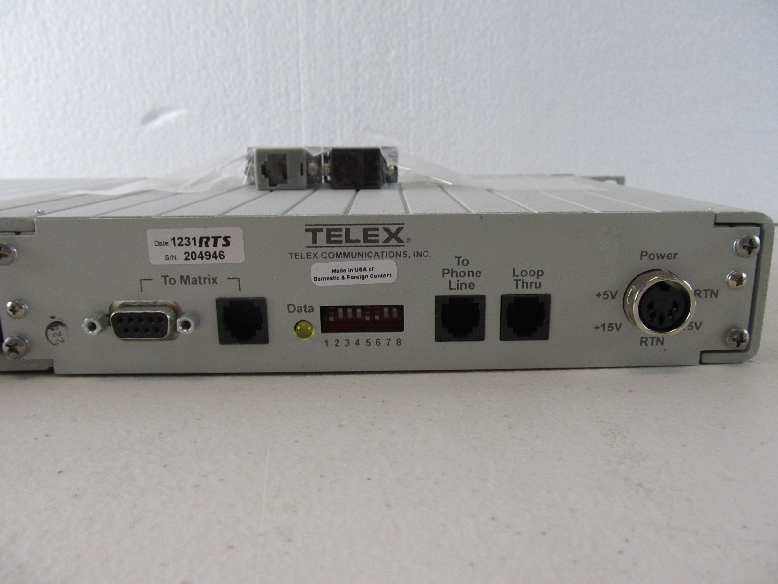 Dual RTS TIF-2000A Single-Line Digital Telephone Interface **NO A/C**